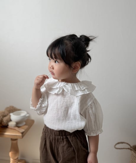 【即納】 duel collar blouse
