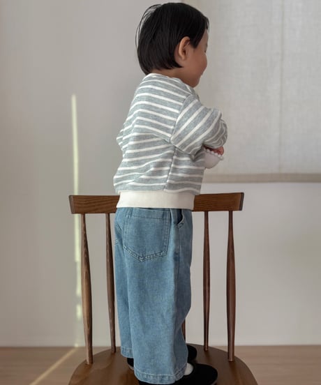 【即納】 soft denim pants
