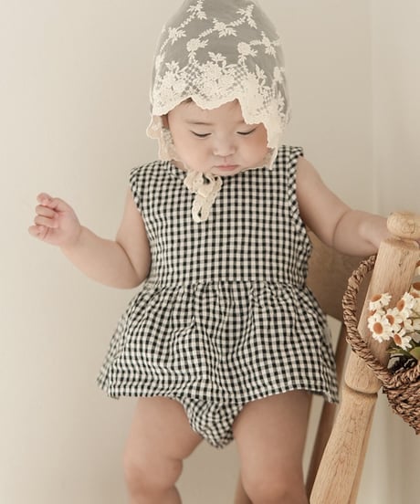 【即納】  bebe gingham check set up
