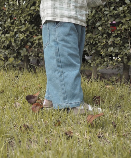 【即納】 soft denim pants