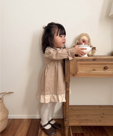 【即納】milky frill onepiece
