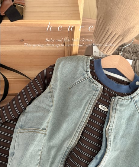 【再入荷】 washed denim vest