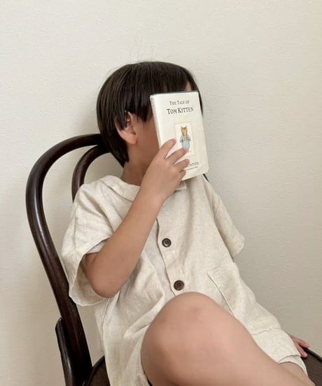 【即納】wrincle linen set up