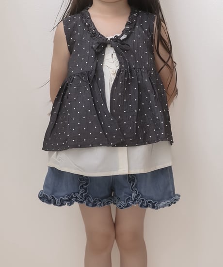 再入荷 【即納】 crinkle dot vest