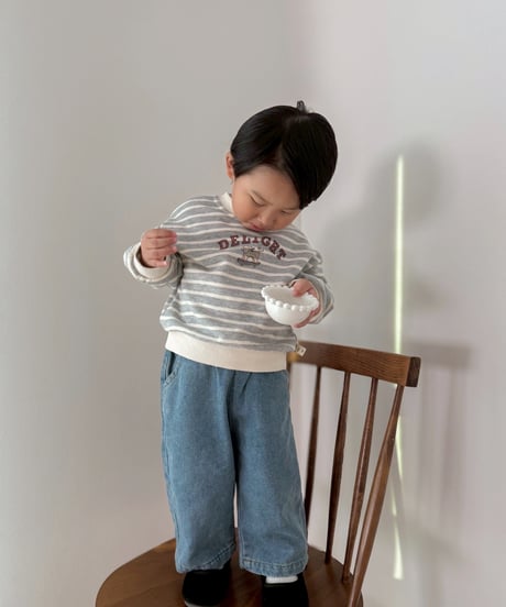 【即納】 soft denim pants
