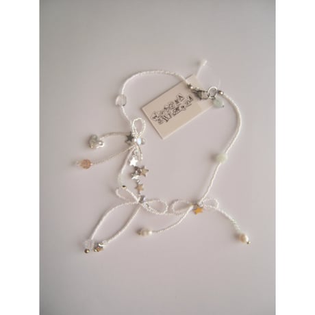 beads ribbon necklace:◙