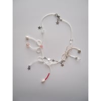beads ribbon necklace:★