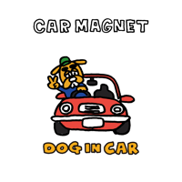 DOG IN CAR magnet