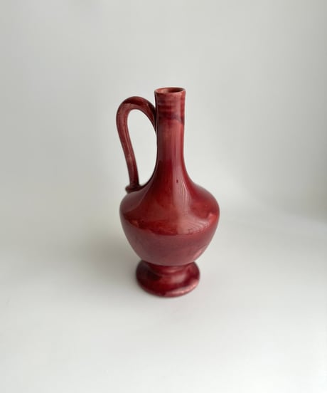 Vase｜赤い花瓶｜HoganasKeramik｜陶器｜北欧ヴィンテージ