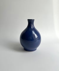 Vase｜陶器製の花瓶｜ブルー｜青