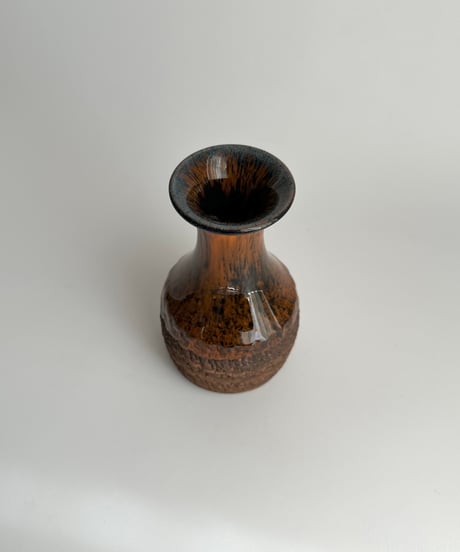 Vase｜陶器製の花瓶｜デンマーク｜オレンジ