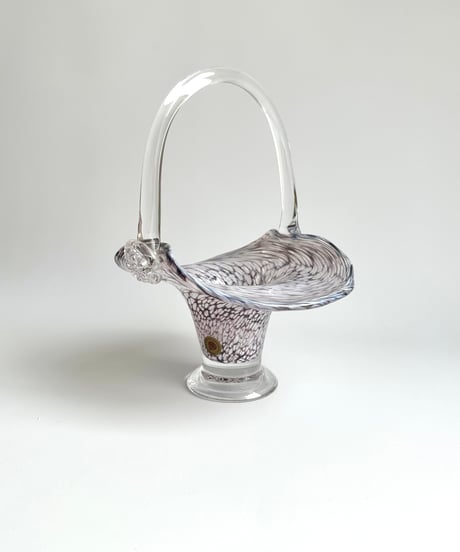 Basket｜ガラスのbasket｜花器｜ Gränna Glass｜スウェーデン
