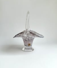 Basket｜ガラスのバスケット｜花器｜ Gränna Glass｜スウェーデン