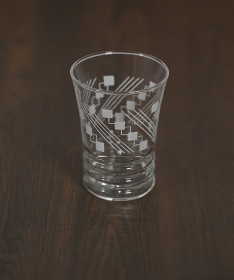 Glass｜ショットグラス｜幾何学模様｜フランス