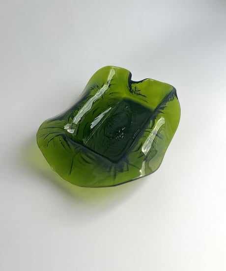 Bowl｜グリーンガラス｜ボウル｜フィッシュ
