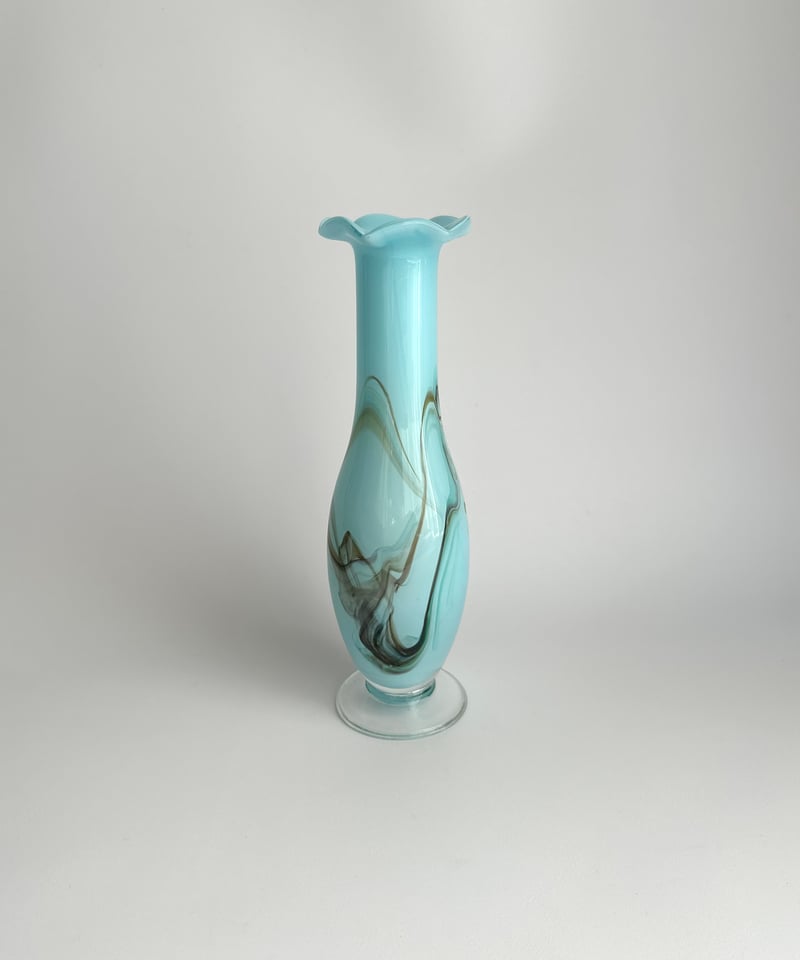 Vase｜アートガラス｜ブルー｜フラワーベース | roi home｜北欧