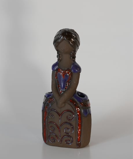 Vase｜Vallis Keramik｜フラワーガール｜陶器人形｜スウェーデン