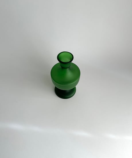 Vase｜グリーン｜フロストガラス｜フラワーベース