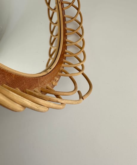 Mirror｜ミラー｜鏡｜壁掛け｜ラタン