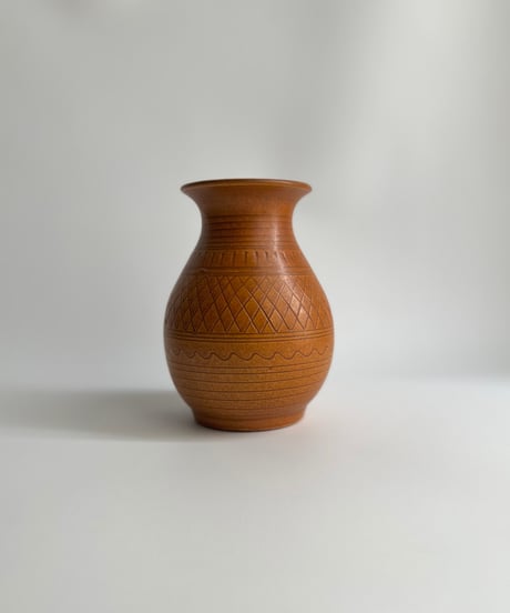 Vase｜Wilhelm Kagel｜東ドイツ｜キャメル｜花器