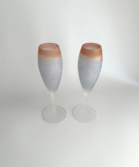 Glass｜シャンパングラス｜アートガラス｜北欧