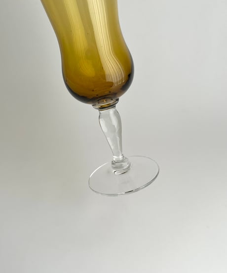 Glass｜Vase｜花瓶｜アンバー｜ガラスのフラワーベース