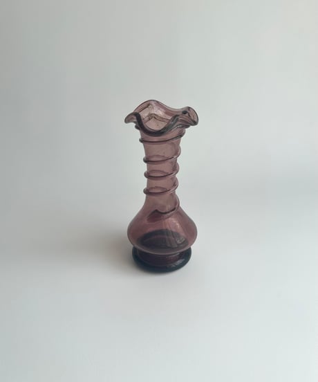 Vase｜フリル｜パープル｜アートガラス