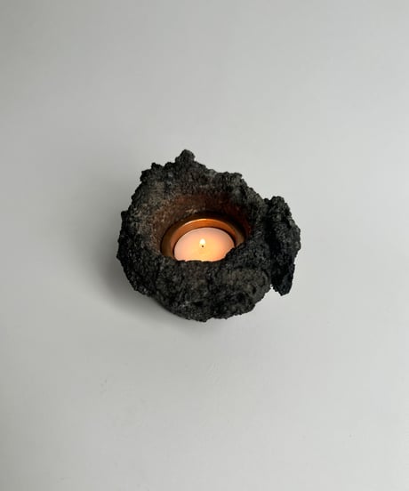 Candle Holder｜ 燭台｜溶岩石｜燭台