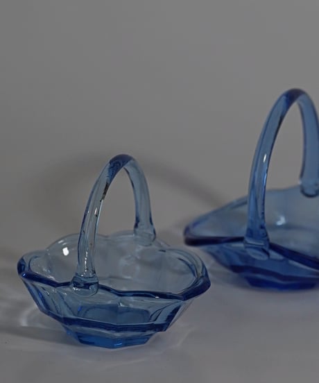 Bowl｜ガラスバスケット｜アールデコ｜ハンドル付ボウル｜ポルトガル