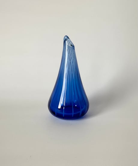 Vase｜ブルー｜ストライプ｜北欧｜一輪挿し