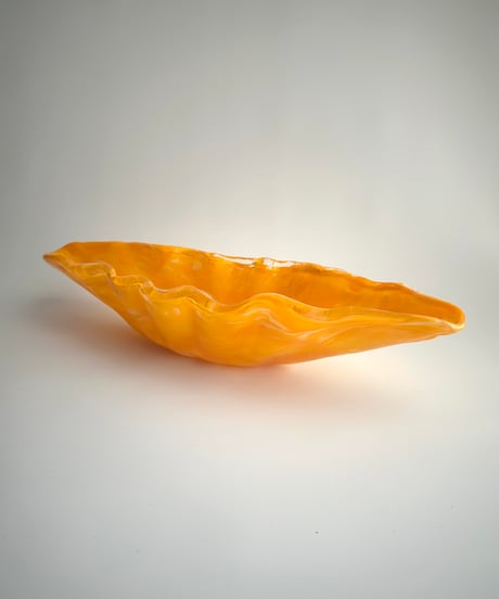 Bowl｜大きなガラスボウル｜オレンジ