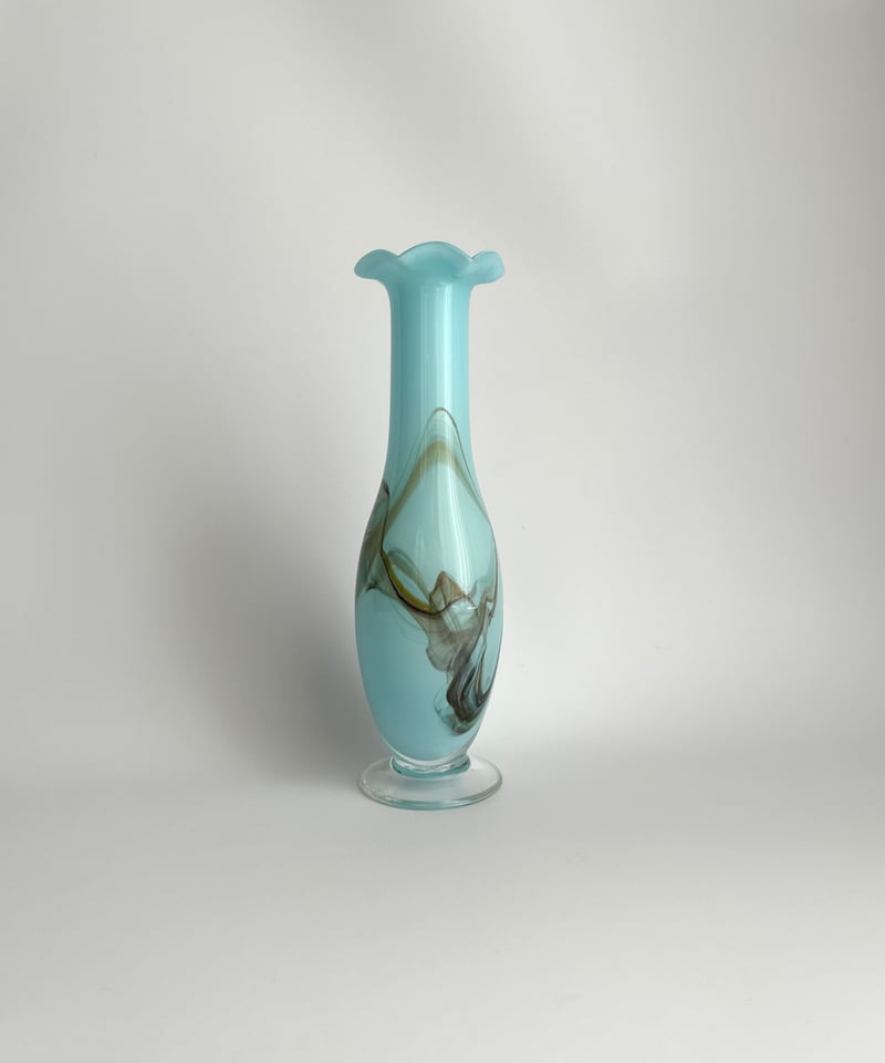 Vase｜アートガラス｜ブルー｜フラワーベース | roi home｜北欧