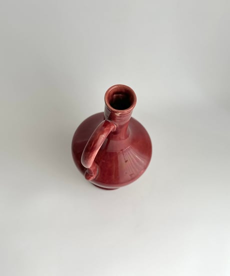 Vase｜赤い花瓶｜HoganasKeramik｜陶器｜北欧ヴィンテージ