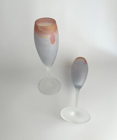 Glass｜シャンパングラス｜アートガラス｜北欧