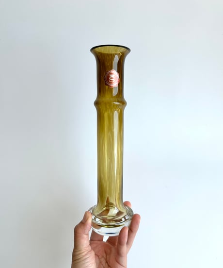 Vase｜花瓶｜Spiegelau｜西ドイツ｜アンバー