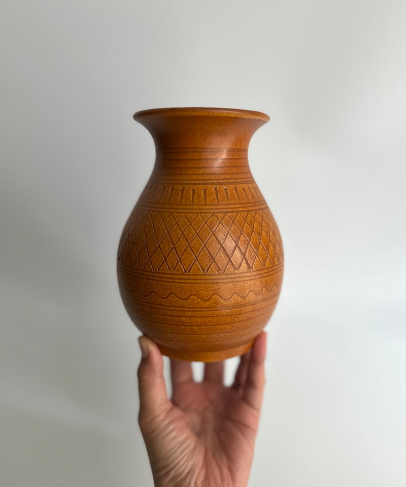 Vase｜Wilhelm Kagel｜ドイツ｜キャメル｜花器 | roi home｜北欧ヴィン