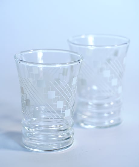 Glass｜ショットグラス｜幾何学模様｜フランス