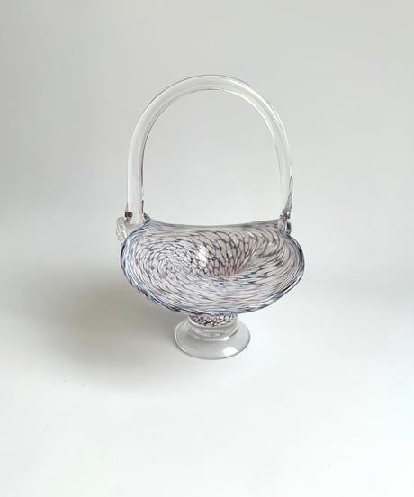 Basket｜ガラスのbasket｜花器｜ Gränna Glass｜スウェーデン