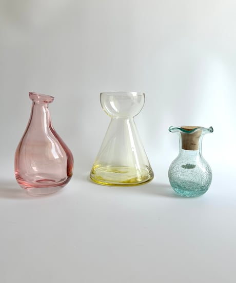 Vase｜Skansen｜クラックガラス｜北欧ヴィンテージ｜スウェーデン