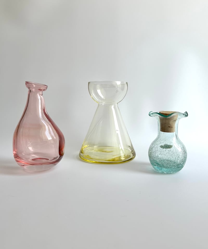 Vase｜Skansen｜クラックガラス｜北欧ヴィンテージ｜スウェーデン