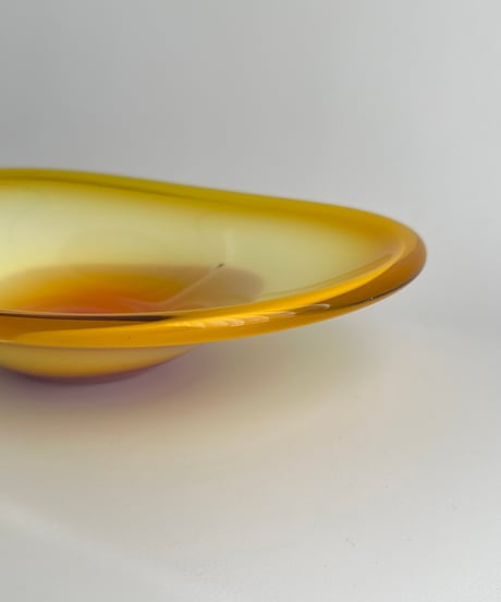 Bowl｜Bergdala｜大きなガラスのボウル｜オレンジ｜フルーツボウル