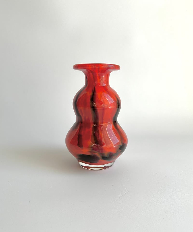 Vase｜チェコスロバキア｜赤い花瓶｜Carnival｜ガラスベース | roi