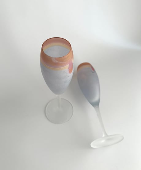 Glass｜シャンパングラス｜アートガラス｜北欧
