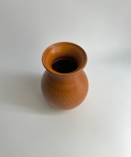 Vase｜Wilhelm Kagel｜東ドイツ｜キャメル｜花器