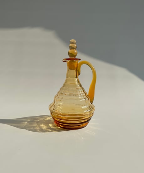 Decanter｜デキャンタ｜カラフェ｜アンバー｜Art deco