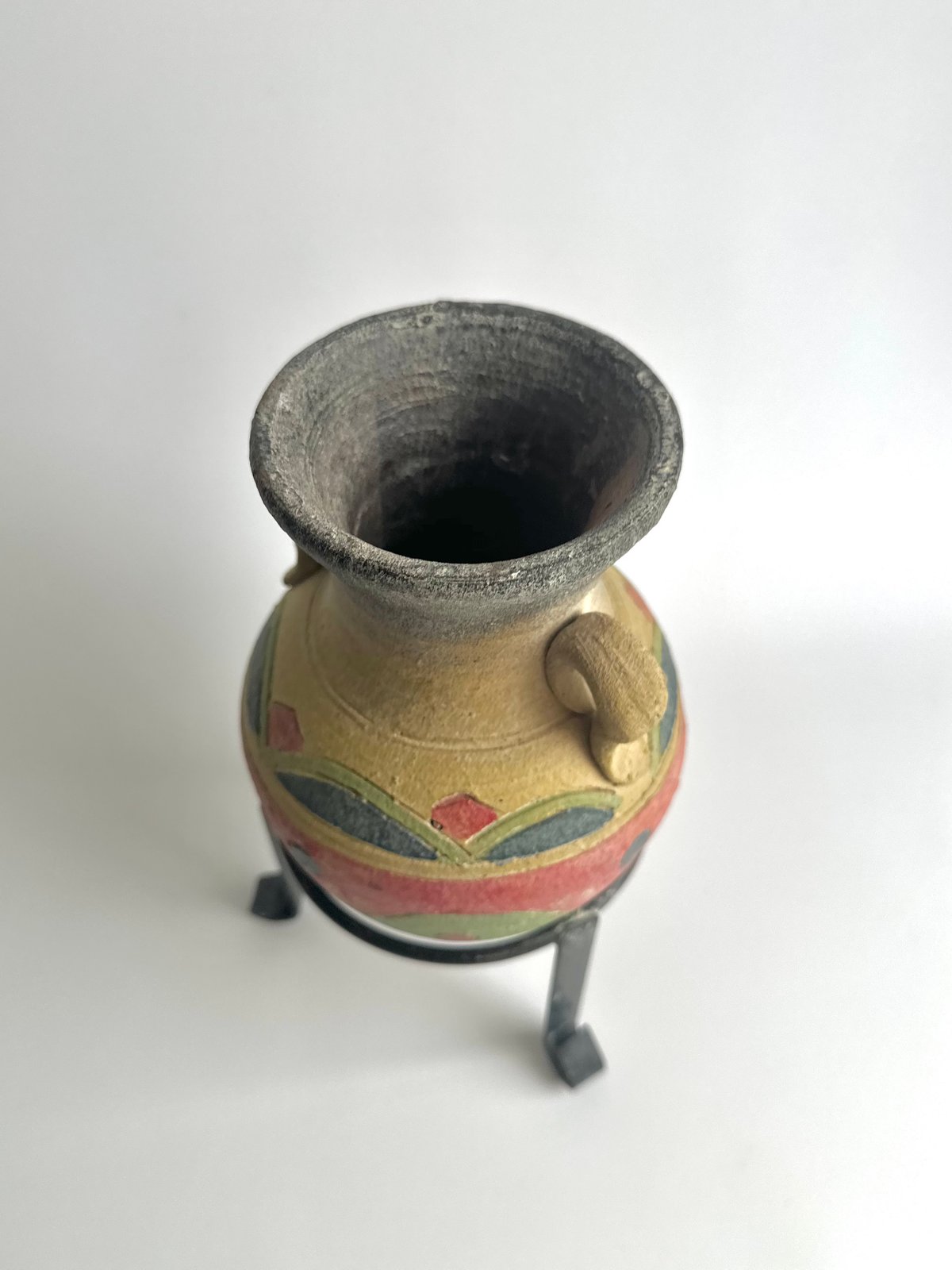 ギリシャ　壺　アンフォラ 土製の首部アンフォラ（壺） Terracotta neck-amphora (jar)】古代