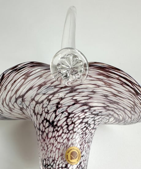 Basket｜ガラスのbasket｜花器｜ Gränna Glass｜スウェーデン