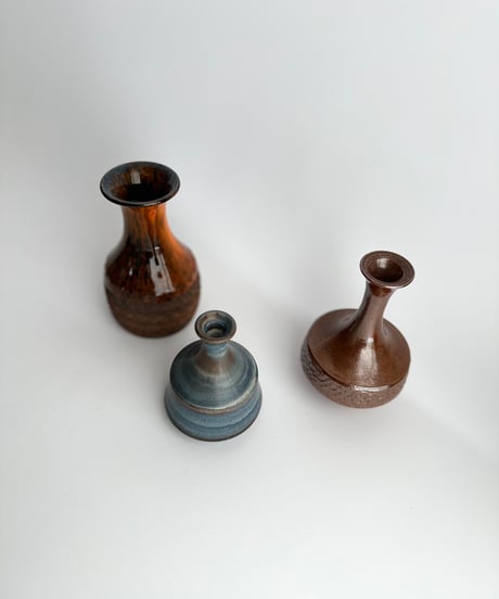 Vase｜陶器製の花瓶｜デンマーク｜オレンジ
