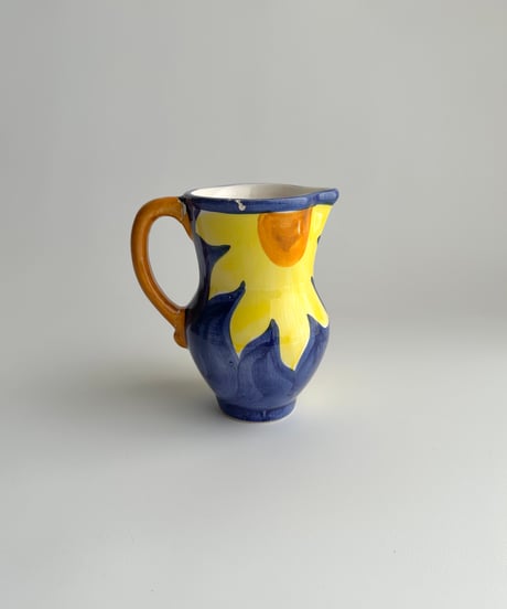 Jug｜水差し｜陶器製｜花瓶｜花模様