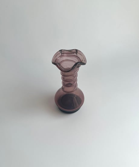 Vase｜フリル｜パープル｜アートガラス
